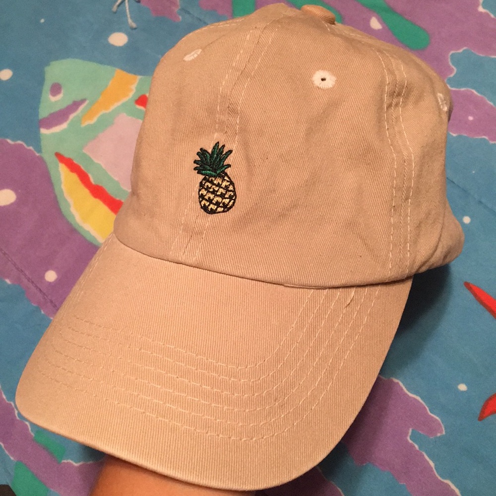 Cotton Baseball Hat with Pineapple